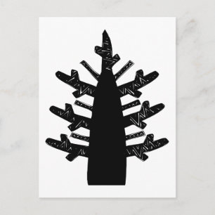 Baum, afrikanisch zeichnend postkarte