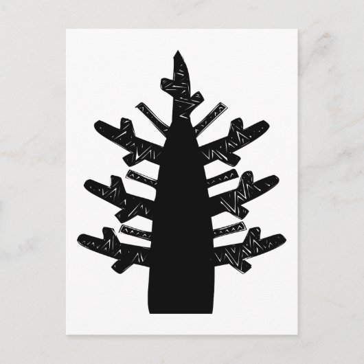 Baum, afrikanisch zeichnend postkarte (Vorderseite)