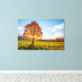 Baum am Feuer Leinwanddruck (Insitu (Holzboden))