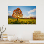 Baum am Feuer Poster (Küche)