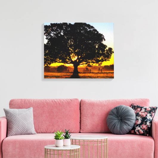 Baum am Morgen Leinwanddruck (Insitu (Wohnzimmer))