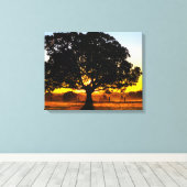Baum am Morgen Leinwanddruck (Insitu (Holzboden))