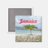 BAUM AM STRAND VON JAMAICA MAGNET (Vorderseite/Rückseite)