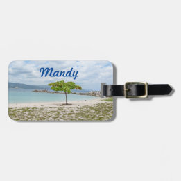BAUM AM STRAND VON JAMAIKA CUSTOM GEPÄCKANHÄNGER