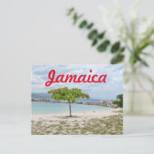 BAUM AM STRAND VON JAMAIKA POSTKARTE (Stehend Vorderseite)
