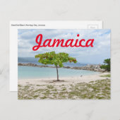 BAUM AM STRAND VON JAMAIKA POSTKARTE (Vorne/Hinten)