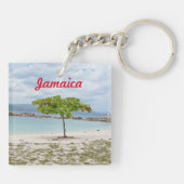 BAUM AM STRAND VON JAMAIKA SCHLÜSSELANHÄNGER (Rückseite)