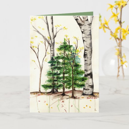 Baum-Anlass-Grußkarte Karte (Gelbe Blume)