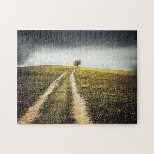 Baum auf dem Hügel Puzzle (Horizontal)