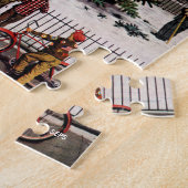 Baum auf dem Platz der Stadt Puzzle (Seite)