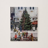 Baum auf dem Platz der Stadt Puzzle (Vertikal)