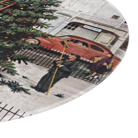 Baum auf dem Platz der Stadt Schneidebrett (Ecke)