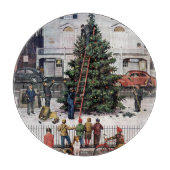 Baum auf dem Platz der Stadt Schneidebrett (Vorderseite)