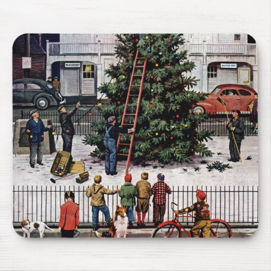 Baum auf dem Stadtplatz Mousepad (Vorne)