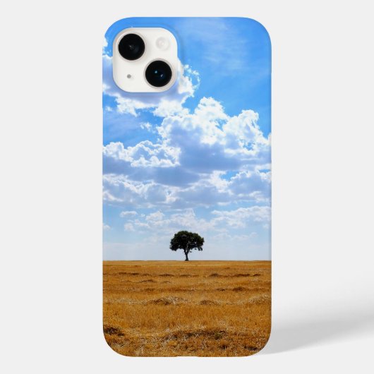 Baum auf einem geernteten Weizenfeld Case-Mate iPhone Hülle (Rückseite)