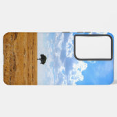 Baum auf einem geernteten Weizenfeld Samsung Galaxy Hülle (Linke Seite)
