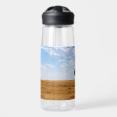 Baum auf einem geernteten Weizenfeld Trinkflasche (Vorne)