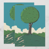 Baum auf einem Hügel (Vorne/Hinten)