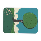 Baum auf einem Hügel Magnet (Horizontal)