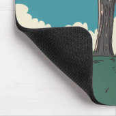 Baum auf einem Hügel Mousepad (Ecke)