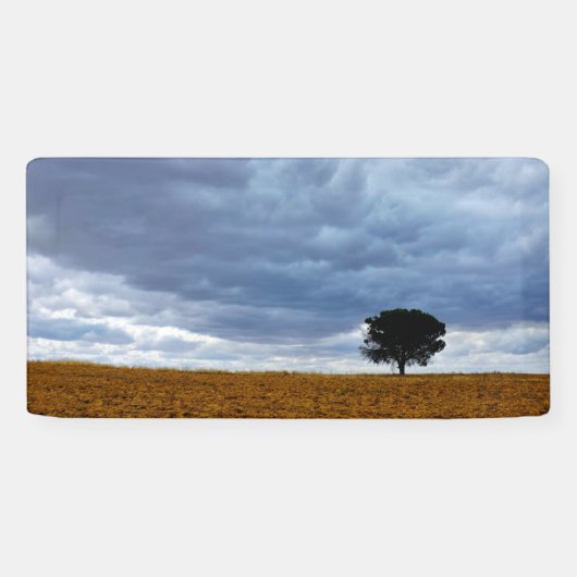 Baum auf einem leeren Feld Banner (Horizontal)