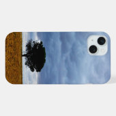 Baum auf einem leeren Feld iPhone Hülle (Rückseite (Horizontal))