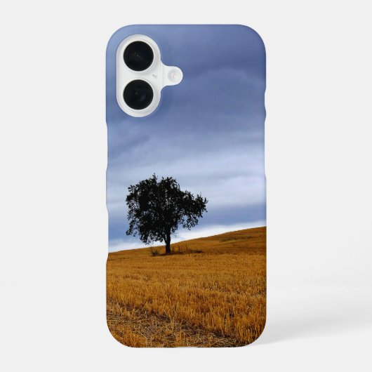 Baum auf einem Weizenfeld iPhone 16 Hülle (Rückseite)