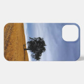 Baum auf einem Weizenfeld iPhone Hülle (Rückseite (Horizontal))