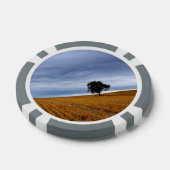 Baum auf einem Weizenfeld Pokerchips (Einzeln)