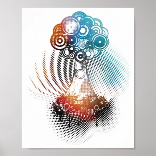 Baum auf einem Wolkentraum Poster (Vorne)