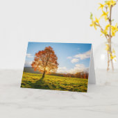 Baum auf Feuer Karte (Gelbe Blume)