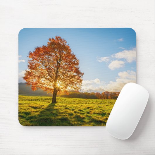 Baum auf Feuer Mousepad (Mit Mouse)