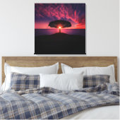Baum auf Sonnenfarbe, Foto, Leinwand (Insitu (Schlafzimmer))