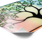 Baum auf Vellum über Aquarell Fotodruck (Ecke)