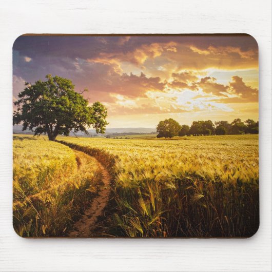 Baum auf Wiese Mousepad (Vorne)