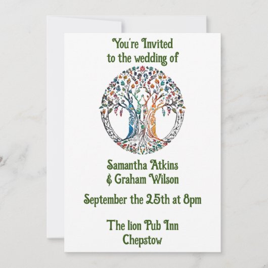 Baum aus festem Glas Einladung (Vorderseite)