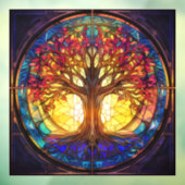 Baum aus festem Glas Fensteraufkleber (Blatt 3)