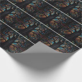 Baum aus lebenserhaltendem Glas Mosaik Kunst Geschenkpapier (Ecke)