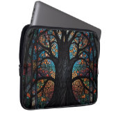 Baum aus lebenserhaltendem Glas Mosaik Kunst Laptopschutzhülle (Vorne Rechts)