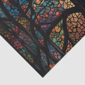 Baum aus lebenserhaltendem Glas Mosaik Kunst Seidenpapier (Detail)