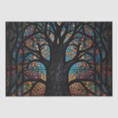 Baum aus lebenserhaltendem Glas Mosaik Kunst Seidenpapier (Vorderseite)