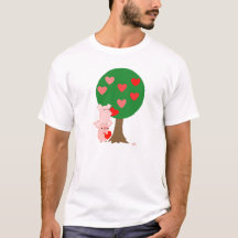 Baum aus Liebe einfacher T - Shirt (Design auf der