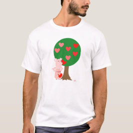 Baum aus Liebe einfacher T - Shirt (Design auf der