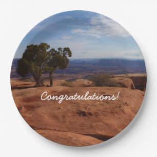 Baum aus roten Felsen I im Canyonlands Pappteller