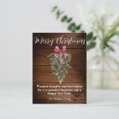 Baum aus rustikalem Holz, Aquarellbaum Postkarte (Stehend Vorderseite)