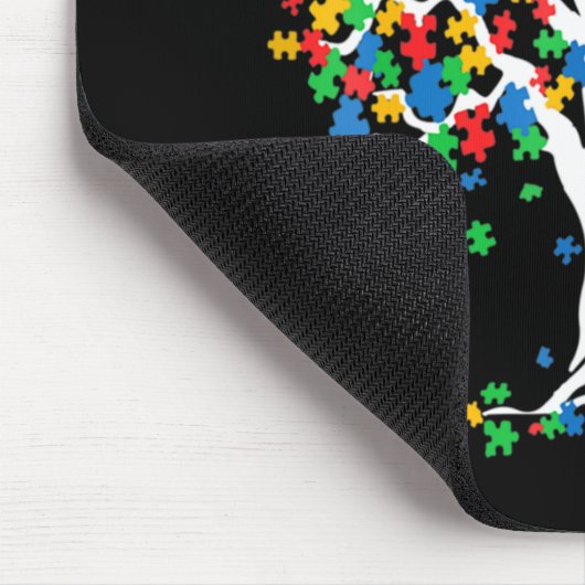 Baum Autismus Aufklärung Monat Spaß ASD Unterstütz Mousepad (Ecke)