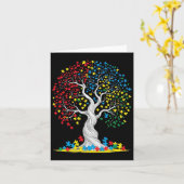 Baum Autismus Bewusstsein Karte (Gelbe Blume)