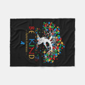 Baum Autismus Bewusstsein Monat Puzzle Asd Sup Fleecedecke (Vorderseite (Horizontal))