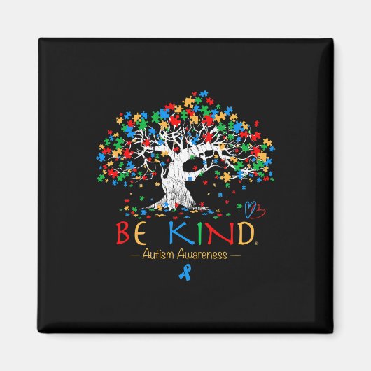 Baum Autismus Bewusstsein Monat Puzzle Asd Sup Magnet (Vorne)