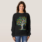 Baum Autismus Bewusstsein Monat T-Shirt Funny ASD Sweatshirt (Vorne ganz)